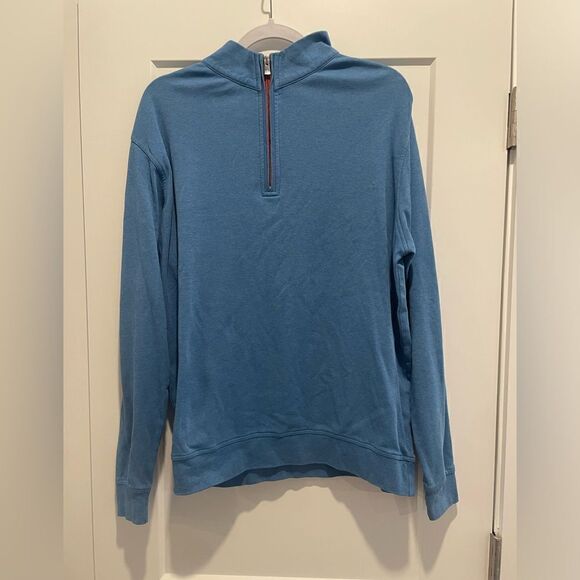 PETER MILLAR Men's Heather Interlock With Contrast Quarter-Zip - Picture 4 of 7